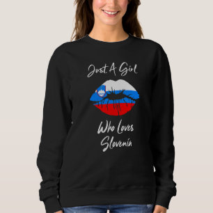 Lip Women's Girls Love Vlag Slovenië Trui