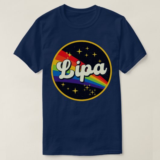 Lipa regenboog in ruimte stijl t-shirt (Design voorkant)