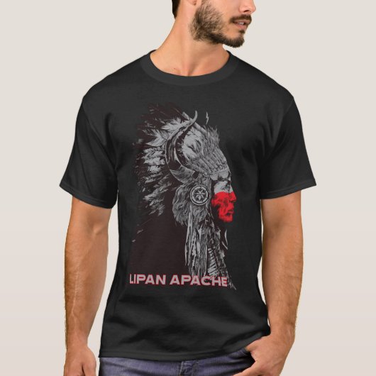 Lipan Apache Amerikaans Indiaas trots respect T-shirt (Voorkant)