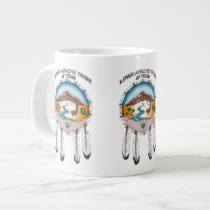 Lipan Apache Tribe 20 oz White Jumbo Mok
