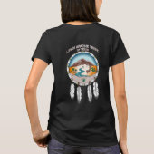 Lipan Apache Tribe Front-Back Women's Black T-shirt (Achterkant)