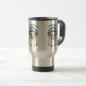 Lipan Apache Tribe Roestvrij staal 15oz Travel Mug Reisbeker (Voorkant rechts)