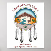Lipan Apache Tribe Shield Poster (Voorkant)