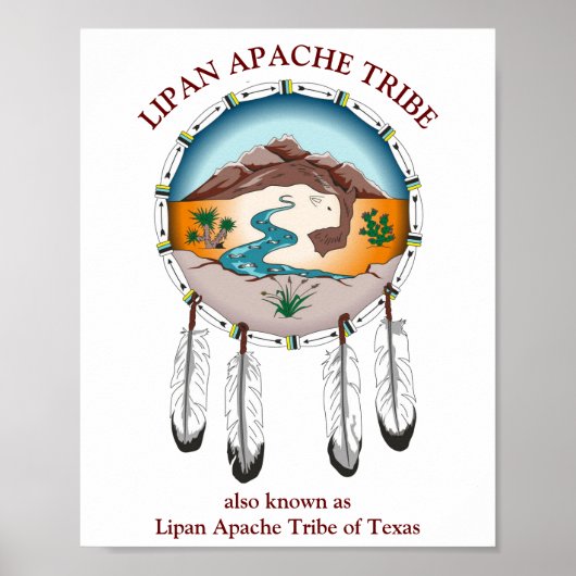 Lipan Apache Tribe Shield Poster (Voorkant)