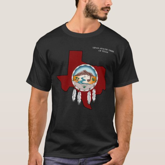Lipan Apache Tribe Texas Mannen Basic Black T-Shir T-shirt (Voorkant)