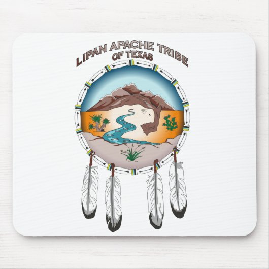 Lipan Apache Tribe uit Texas Mousepad Muismat (Voorkant)