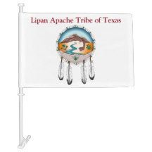 Lipan Apache Tribe uit Texas White Car Flag