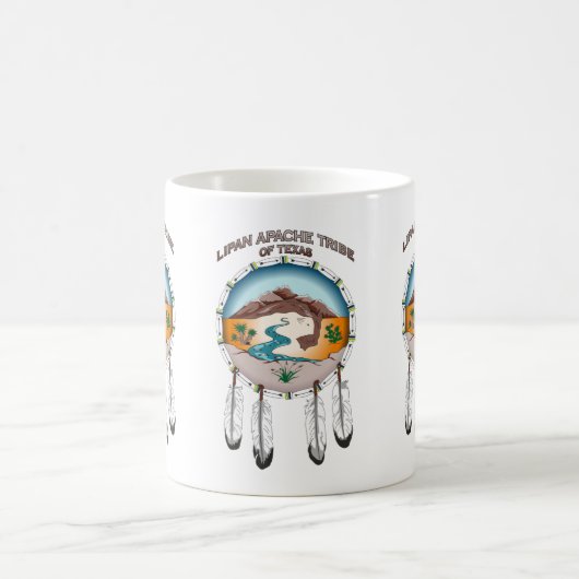 Lipan Apache Tribe van Texas 11 oz White Mok (Center)
