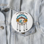Lipan Apache Tribe van Texas 4-inch Button (In situ)