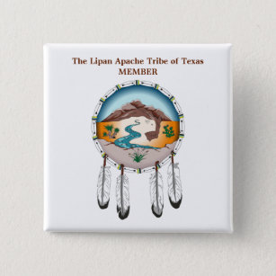 Lipan Apache Tribe van Texas Member Square Button