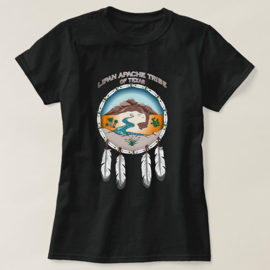 Lipan Apache Tribe van TX Women's Basic Donkere Th T-shirt (Design voorkant)