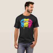 Lipbeet Drip LGBT Pansexual Kleuren Vlag T-shirt (Voorkant volledig)