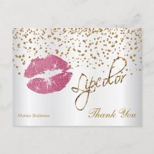 Lipcolor Prachtige Roze Lippen - Dank je Briefkaart