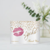 Lipcolor  roze Lips - Hartelijk dank Briefkaart (Staand voorkant)