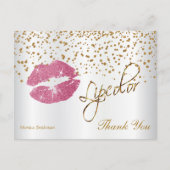 Lipcolor  roze Lips - Hartelijk dank Briefkaart (Voorkant)