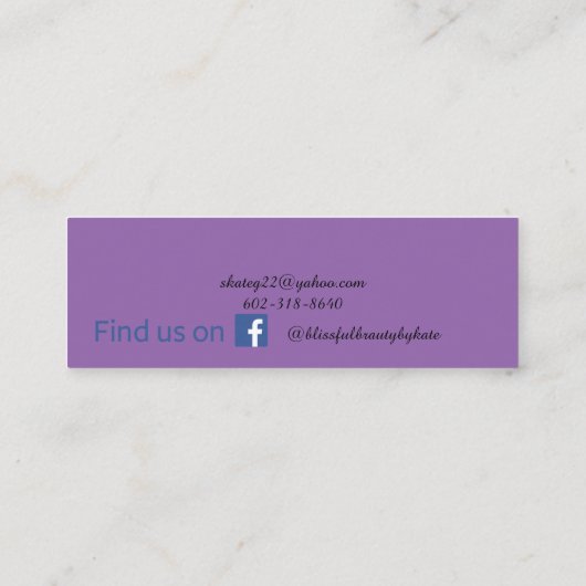 Lipesgevoel Mini Visitekaartje (Achterkant)