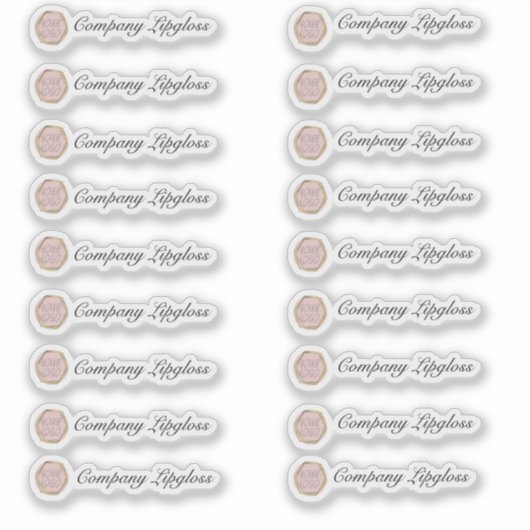 Lipglans Verpakking Eigen Logo Sticker (Voorkant)