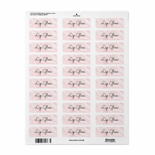 Lipglansetiket Etiket (Full Sheet)