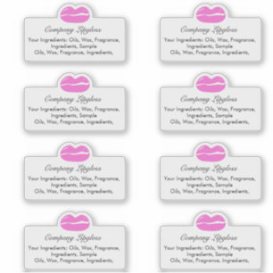 Lipgloss Beauty Logo Ingredient Business Sticker