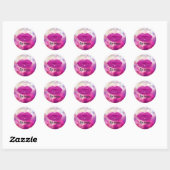 Lipgloss door artistieke roze productpromotie te m ronde sticker (Vel)