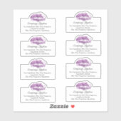Lipgloss Lip Imprint Logo Ingredient Business Sticker (Vel)