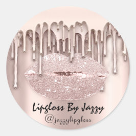 Lipgloss make-up druppels verpakking Blush druppel Ronde Sticker