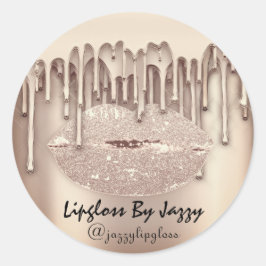Lipgloss Makeup droogt verpakkingsschijven Roos Go Ronde Sticker