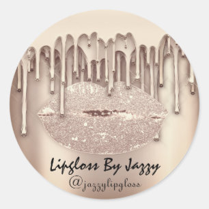 Lipgloss Makeup droogt verpakkingsschijven Roos Go Ronde Sticker