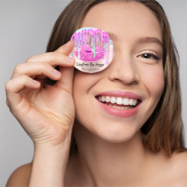 Lipgloss Makeup druppelt het Roos Roze druppels in Ronde Sticker