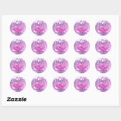 Lipgloss Makeup roze Confetti Drip Packaging Ronde Sticker (Vel)