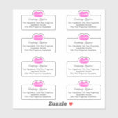 Lipgloss Schoonheidslogo Ingredient Bedrijf  Sticker (Vel)