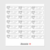 Lipgloss-verpakkingshuwelijkslogo branding sticker (Vel)
