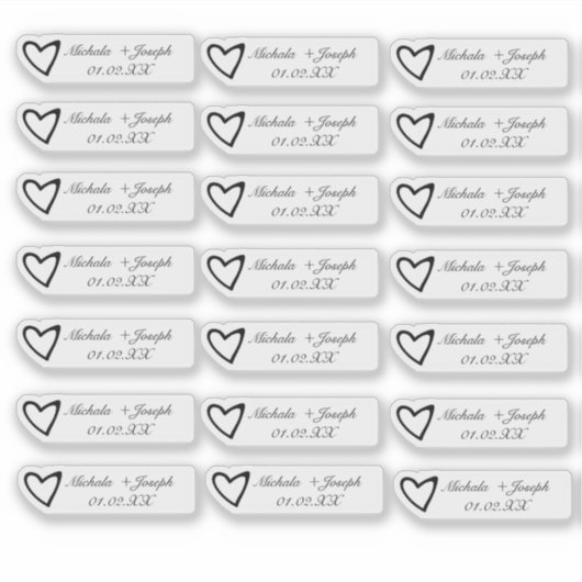 Lipgloss-verpakkingshuwelijkslogo branding sticker (Voorkant)