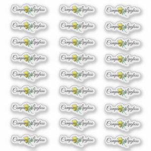 Lipgloss Verpakkingslogo Citroen Merknaam Sticker