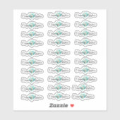 Lipgloss Verpakkingslogo Diamant Merk Sticker (Vel)