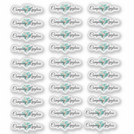 Lipgloss Verpakkingslogo Diamant Merk Sticker (Voorkant)
