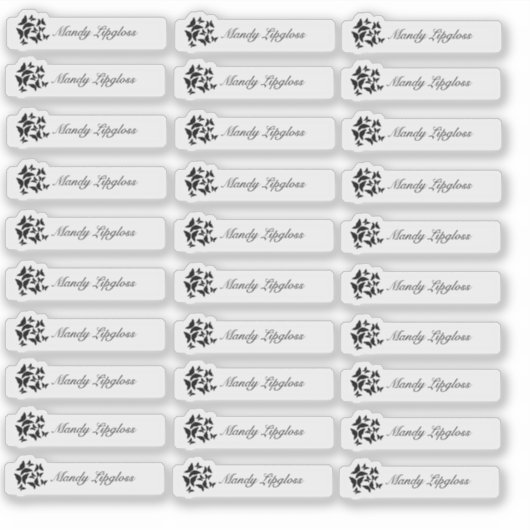 Lipglossverpakking Vlinderlogo Merkidentiteit Held Sticker (Voorkant)