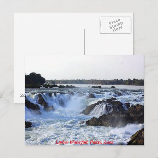 Liphee Waterfall Briefkaart (Voorkant / Achterkant)
