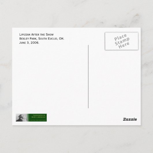 Lipizzan na het Show Briefkaart (Achterkant)