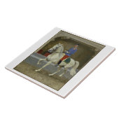 Lipizzan Stallion Trotting Tegeltje (Zijkant)