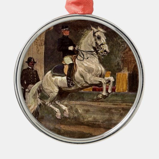 Lipizzaner Dressage: Croupade Metalen Ornament (Voorkant)