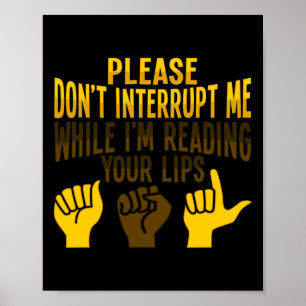 Liplezen Asl Handgebaar Dove Gehoorverlies Awa Poster