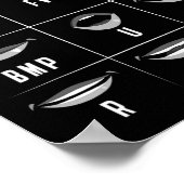 Liplezen Asl Handgebaar Dove Gehoorverlies Awa Poster (Hoek)