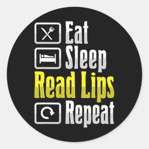 Liplezen Asl Handgebaar Dove Gehoorverlies Awa Ronde Sticker