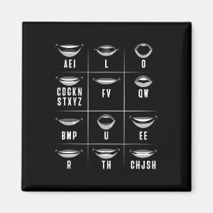 Liplezing ASL Handgebaar Doof Gehoorverlies AWA Magneet