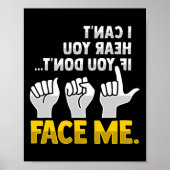 Liplezing ASL Handgebaar Doof Gehoorverlies AWA Poster (Voorkant)