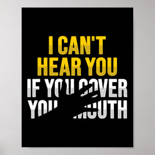 Liplezing ASL Handgebaar Doof Gehoorverlies AWA Poster