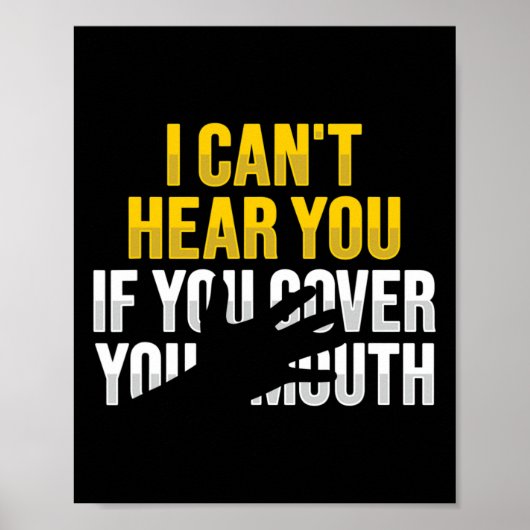 Liplezing ASL Handgebaar Doof Gehoorverlies AWA Poster (Voorkant)