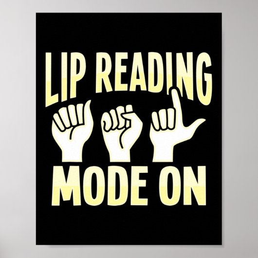 Liplezing ASL Handgebaar Doof Gehoorverlies AWA Poster (Voorkant)