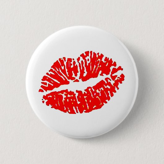 lippen-7571-rood ronde button 5,7 cm (Voorkant)